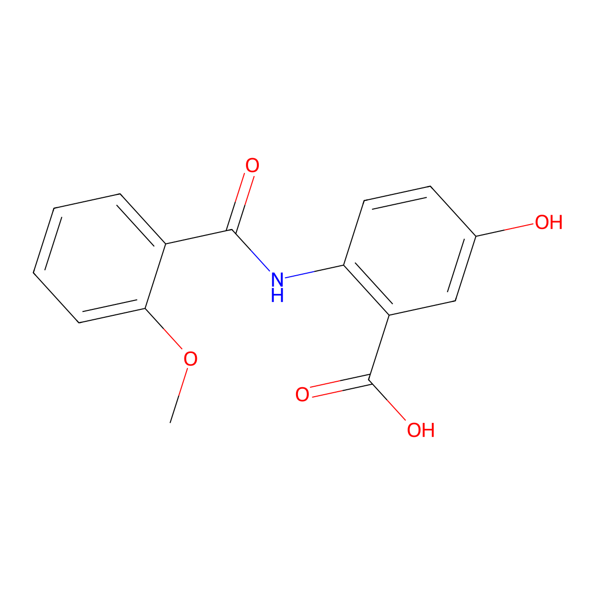 5-Hydroxy-2-{[(2-methoxyphenyl)carbonyl]amino}benzoic acid molecular structure, CAS 667410-49-3