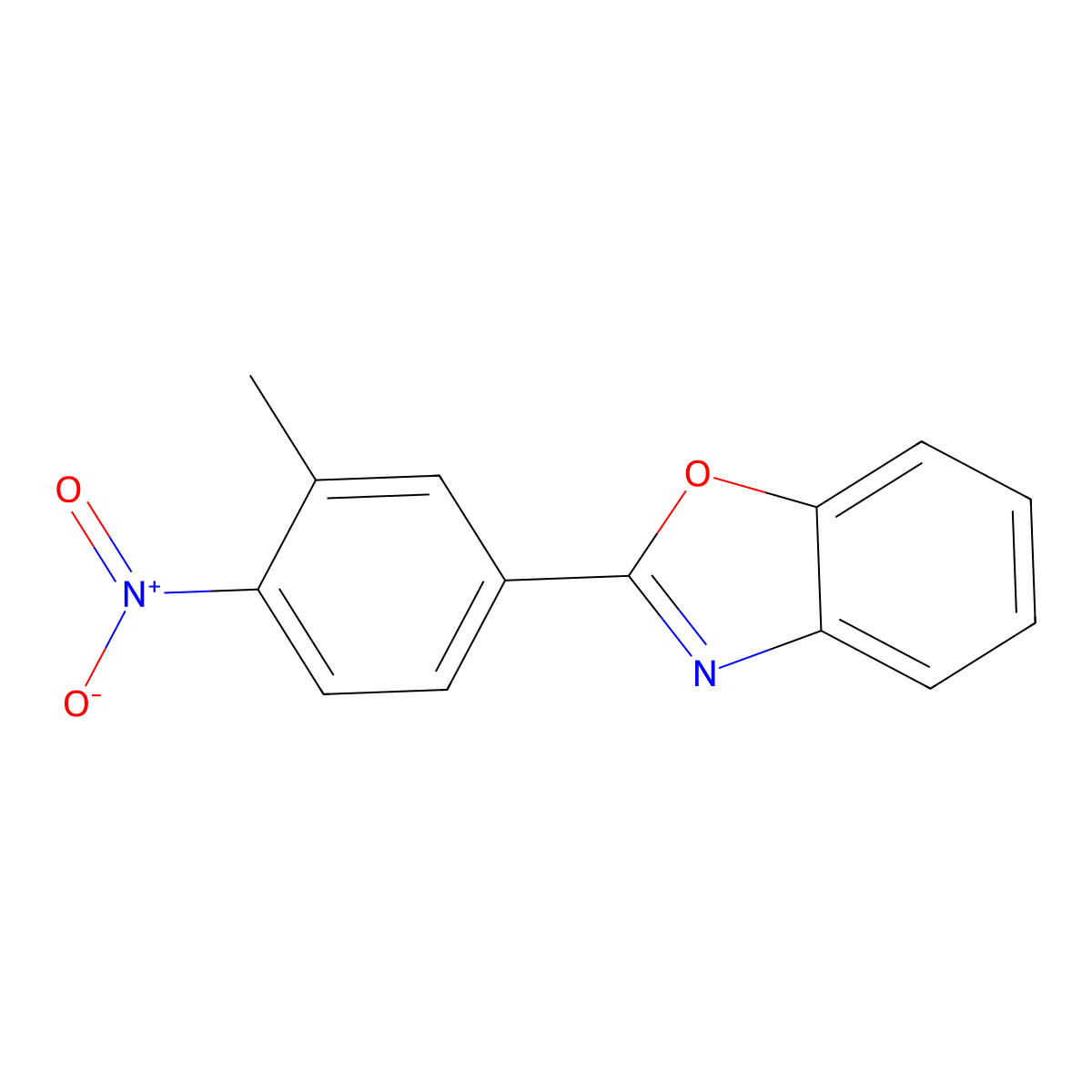 2-(3-Methyl-4-nitrophenyl)-1,3-benzoxazole molecular structure, CAS 667410-80-2