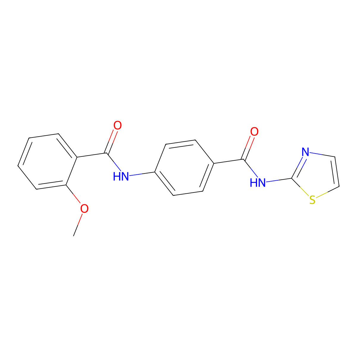 2-methoxy-N-[4-(1,3-thiazol-2-ylcarbamoyl)phenyl]benzamide molecular structure, CAS 667410-90-4