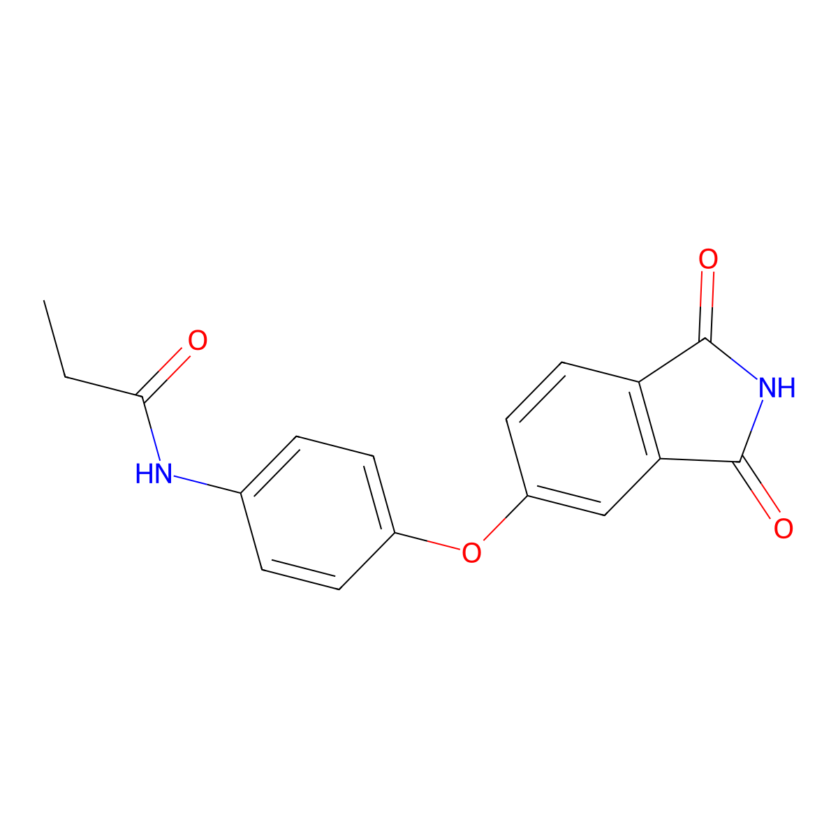 N-{4-[(1,3-dioxo-2,3-dihydro-1H-isoindol-5-yl)oxy]phenyl}propanamide molecular structure, CAS 667410-92-6