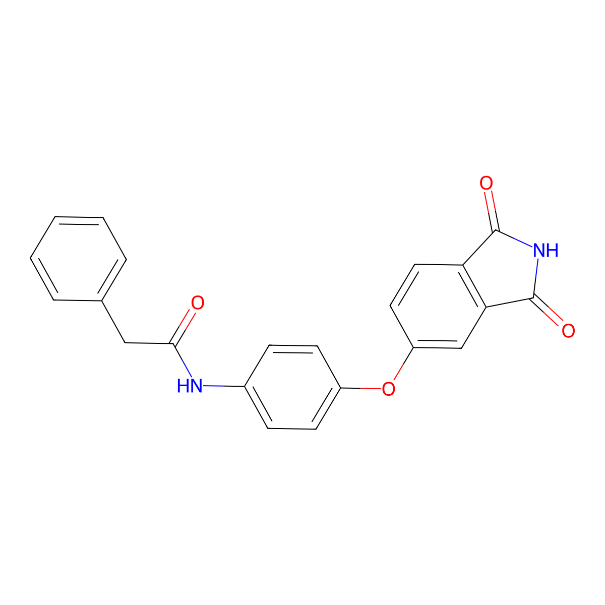 N-[4-(1,3-dioxoisoindol-5-yl)oxyphenyl]-2-phenylacetamide molecular structure, CAS 667410-93-7
