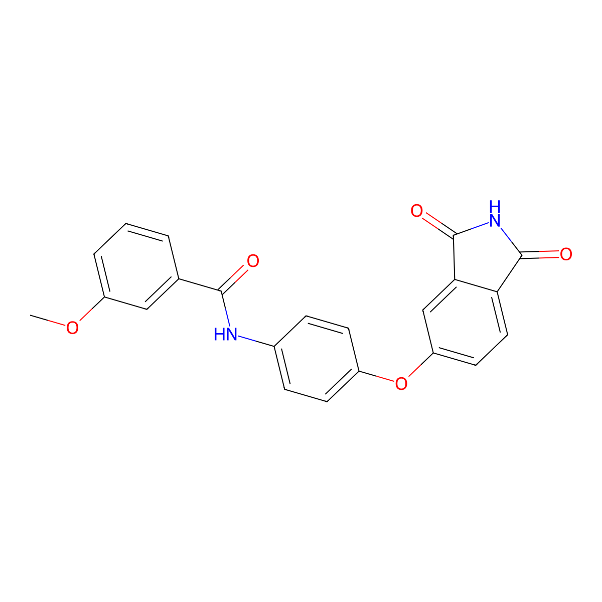 N-[4-(1,3-dioxoisoindol-5-yl)oxyphenyl]-3-methoxybenzamide molecular structure, CAS 667410-94-8