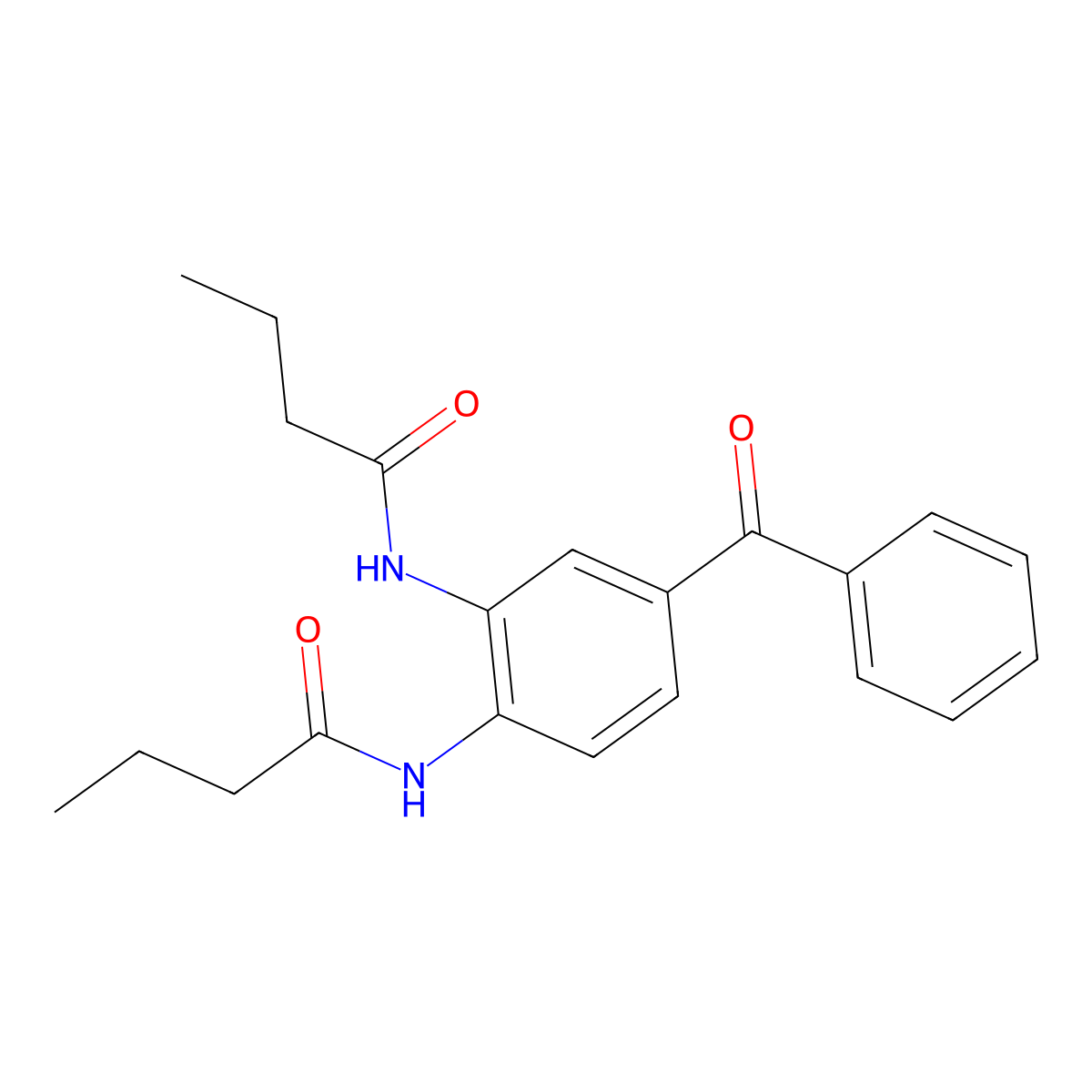 N-[4-benzoyl-2-(butanoylamino)phenyl]butanamide molecular structure, CAS 667410-98-2