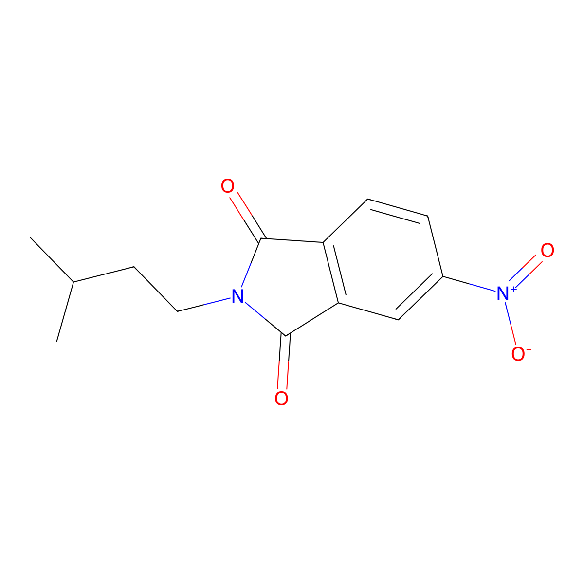 2-(3-Methylbutyl)-5-nitroisoindole-1,3-dione molecular structure, CAS 667410-99-3