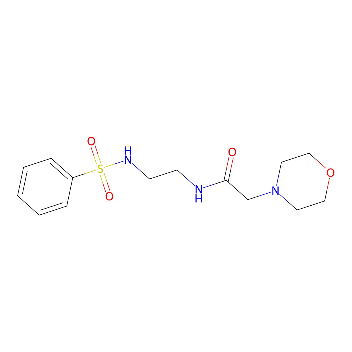 N-[2-(benzenesulfonamido)ethyl]-2-morpholin-4-ylacetamide molecular structure, CAS 667411-31-6
