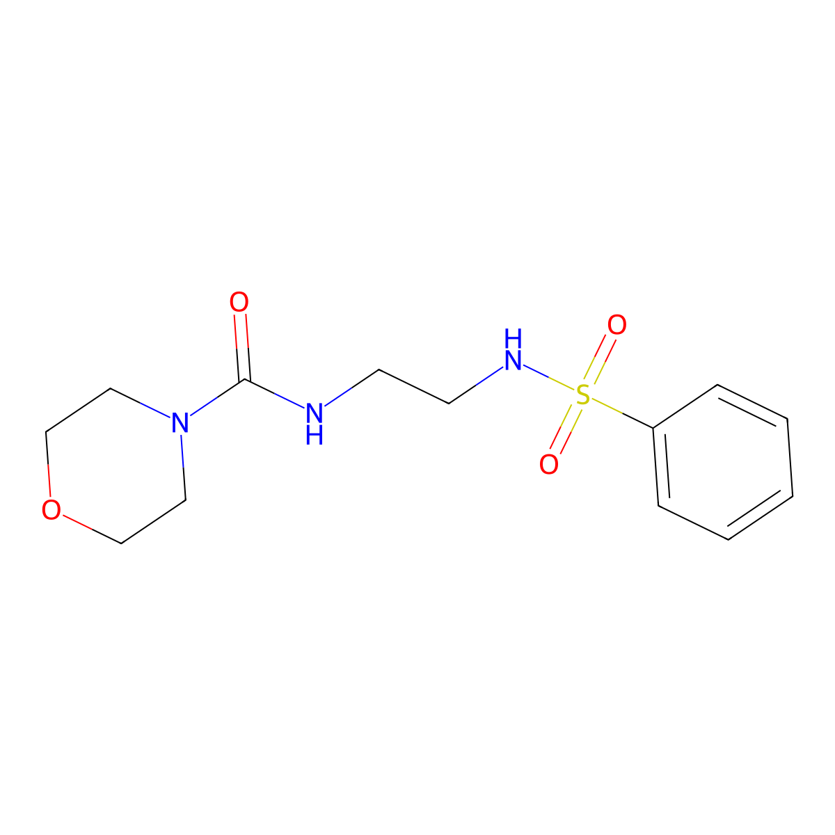 N-[2-(benzenesulfonamido)ethyl]morpholine-4-carboxamide molecular structure, CAS 667411-34-9