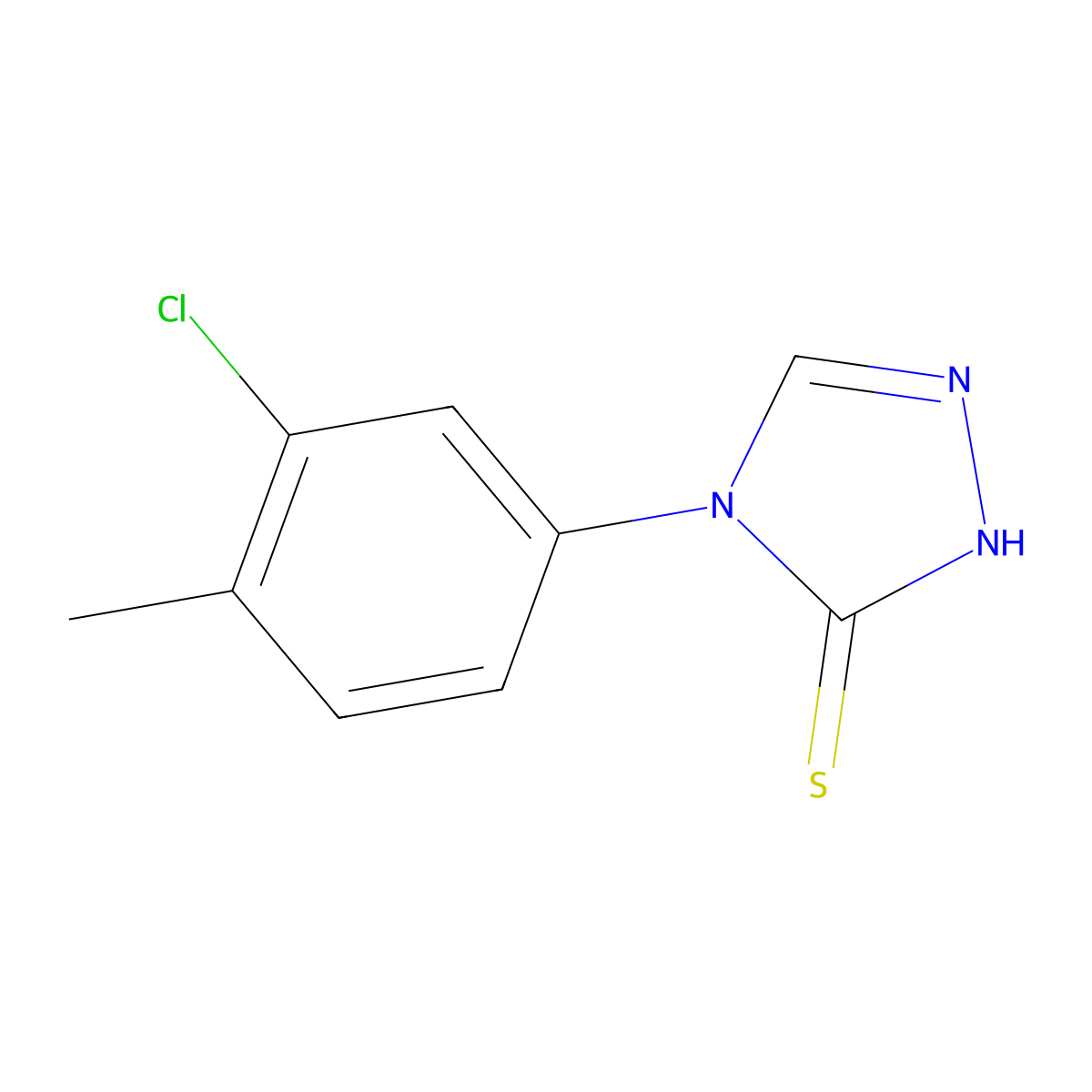 4-(3-chloro-4-methylphenyl)-4H-1,2,4-triazole-3-thiol molecular structure, CAS 667412-57-9
