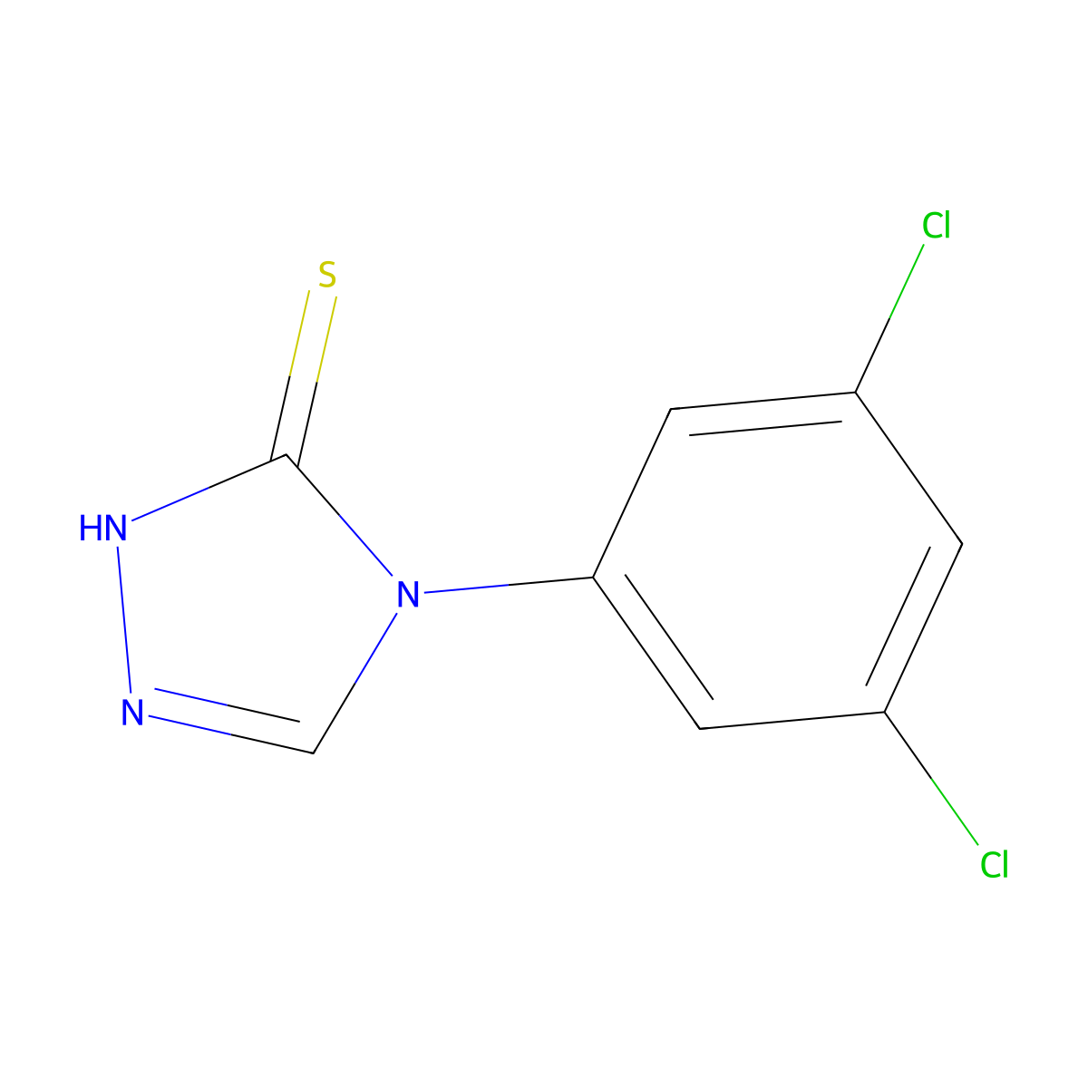 4-(3,5-dichlorophenyl)-4H-1,2,4-triazole-3-thiol molecular structure, CAS 667412-58-0