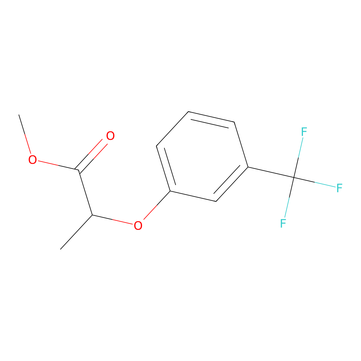 Methyl 2-[3-(trifluoromethyl)phenoxy]propanoate molecular structure, CAS 667412-72-8
