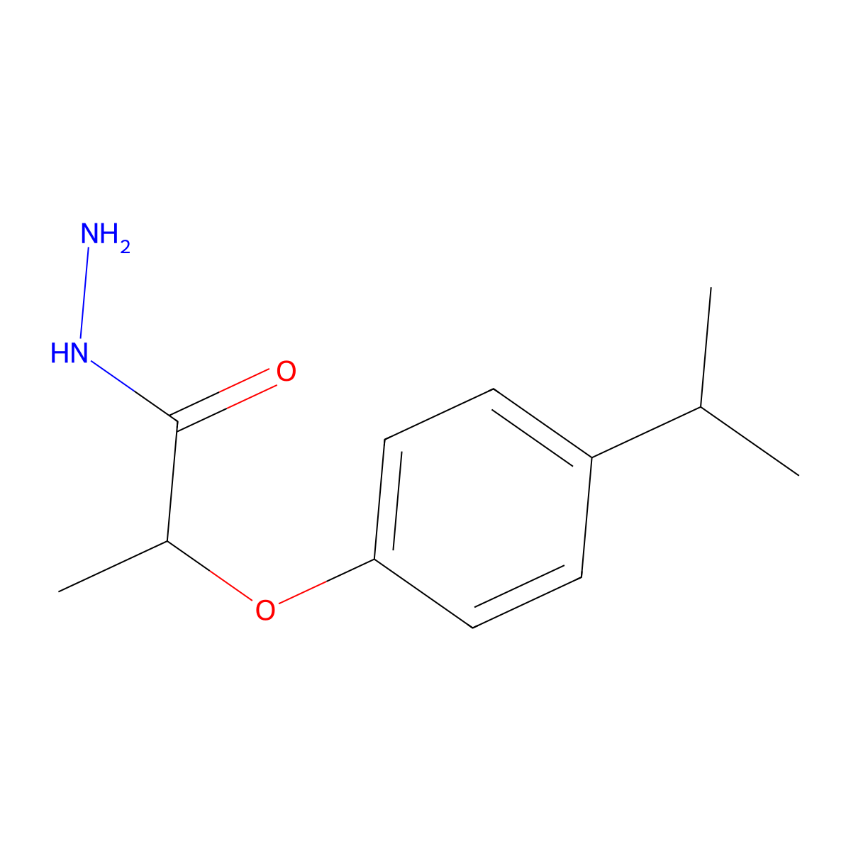 2-(4-Isopropylphenoxy)propanohydrazide molecular structure, CAS 667412-84-2