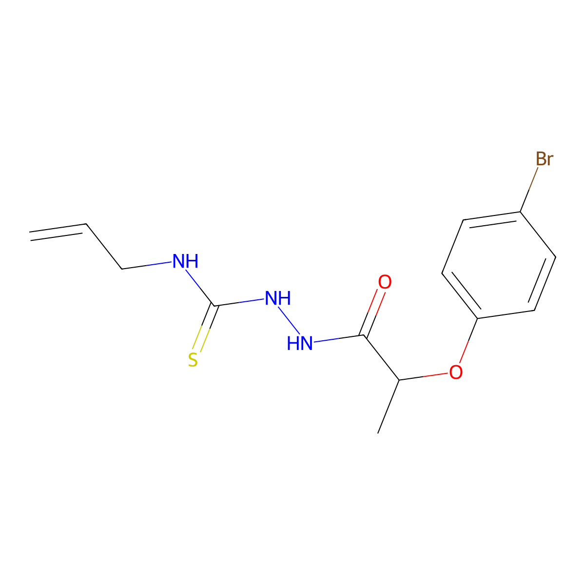 2-[2-(4-bromophenoxy)propanoyl]-N-(prop-2-en-1-yl)hydrazinecarbothioamide molecular structure, CAS 667412-86-4