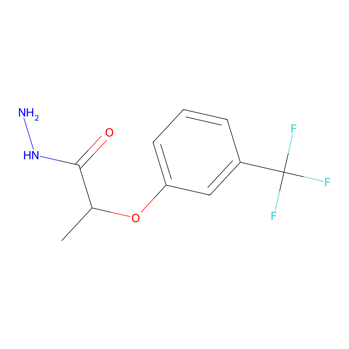 2-[3-(Trifluoromethyl)phenoxy]propanohydrazide molecular structure, CAS 667413-01-6
