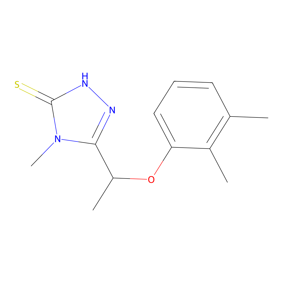 5-[1-(2,3-dimethylphenoxy)ethyl]-4-methyl-4H-1,2,4-triazole-3-thiol molecular structure, CAS 667413-82-3