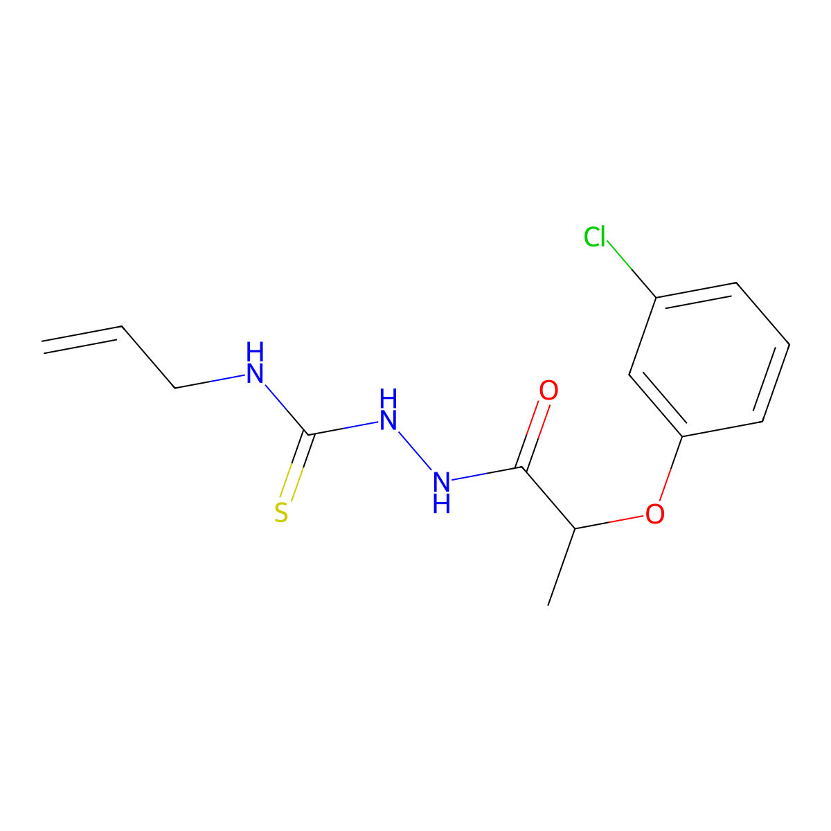 2-[2-(3-chlorophenoxy)propanoyl]-N-(prop-2-en-1-yl)hydrazinecarbothioamide molecular structure, CAS 667414-16-6