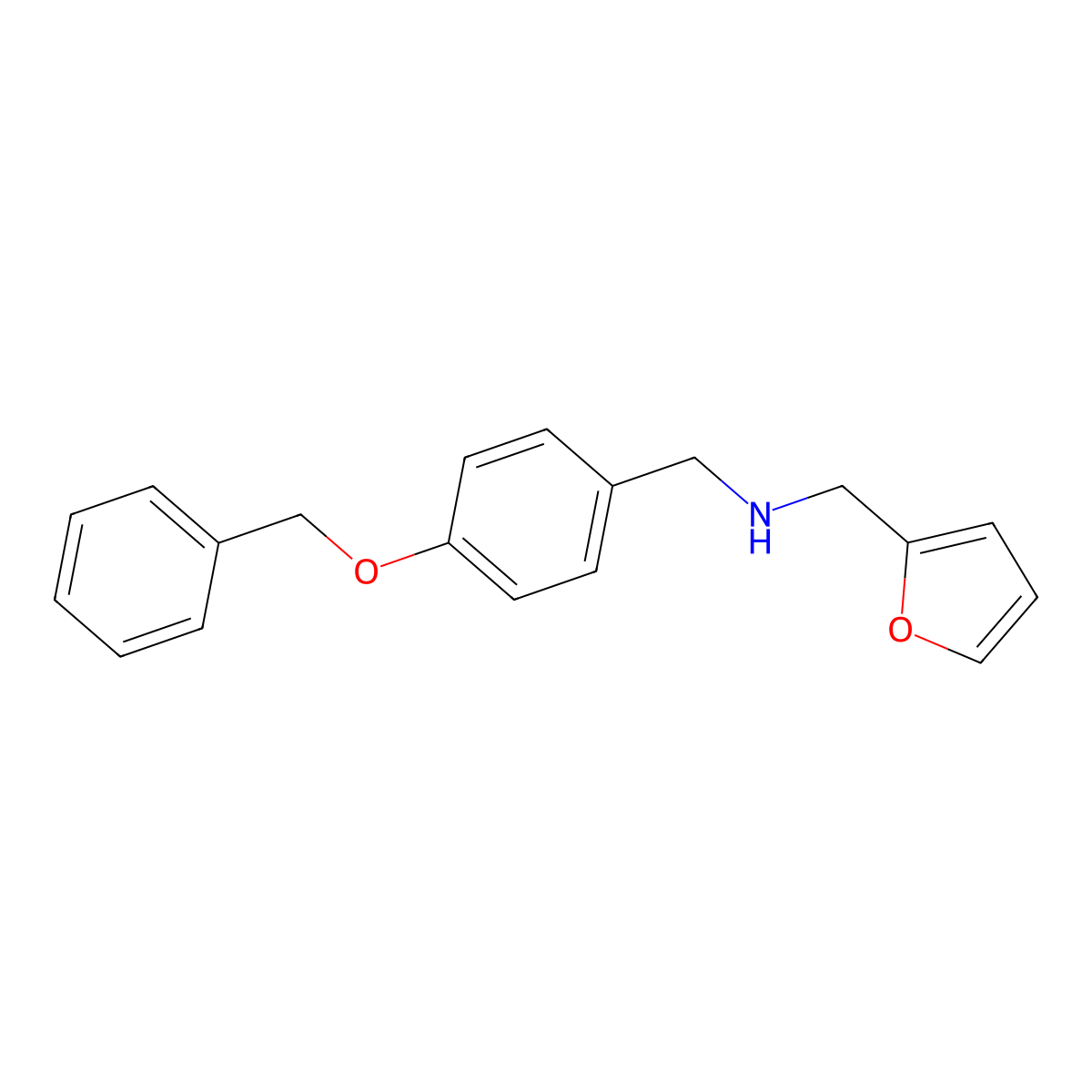 N-[4-(benzyloxy)benzyl]-N-(2-furylmethyl)amine molecular structure, CAS 66742-01-6