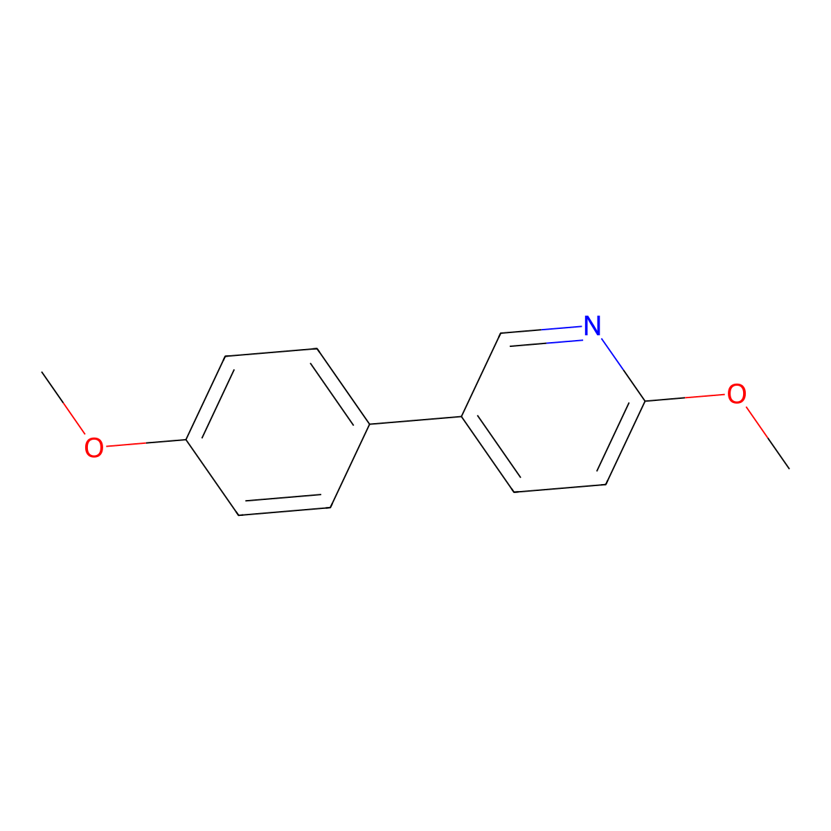 2-Methoxy-5-(4-methoxyphenyl)pyridine molecular structure, CAS 667420-21-5