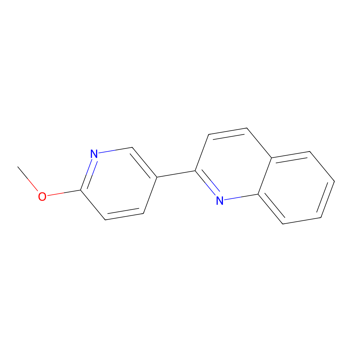 2-(6-Methoxypyridin-3-yl)quinoline molecular structure, CAS 667420-22-6