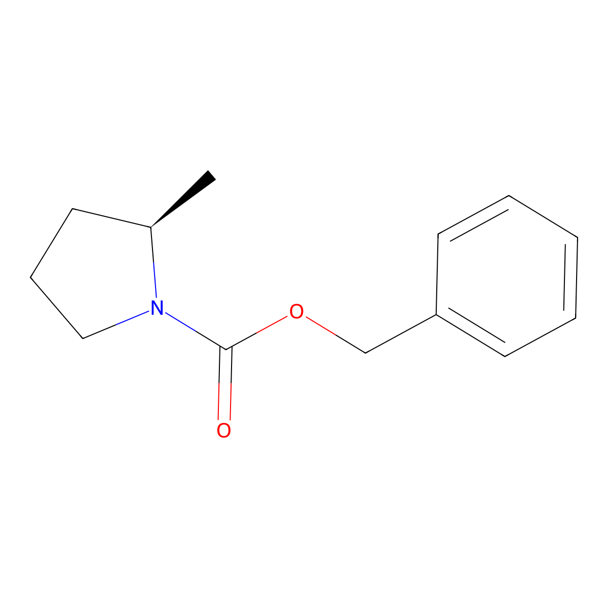 (R)-2-Methyl-1-pyrrolidinecarboxylic acid benzyl ester molecular structure, CAS 667420-95-3