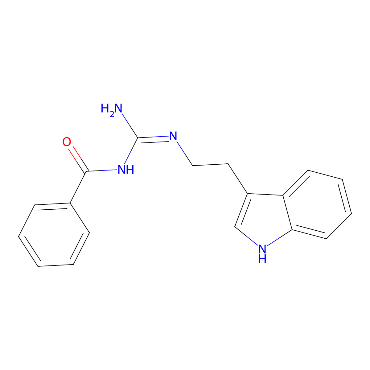 N-[N'-[2-(1H-indol-3-yl)ethyl]carbamimidoyl]benzamide molecular structure, CAS 667431-11-0