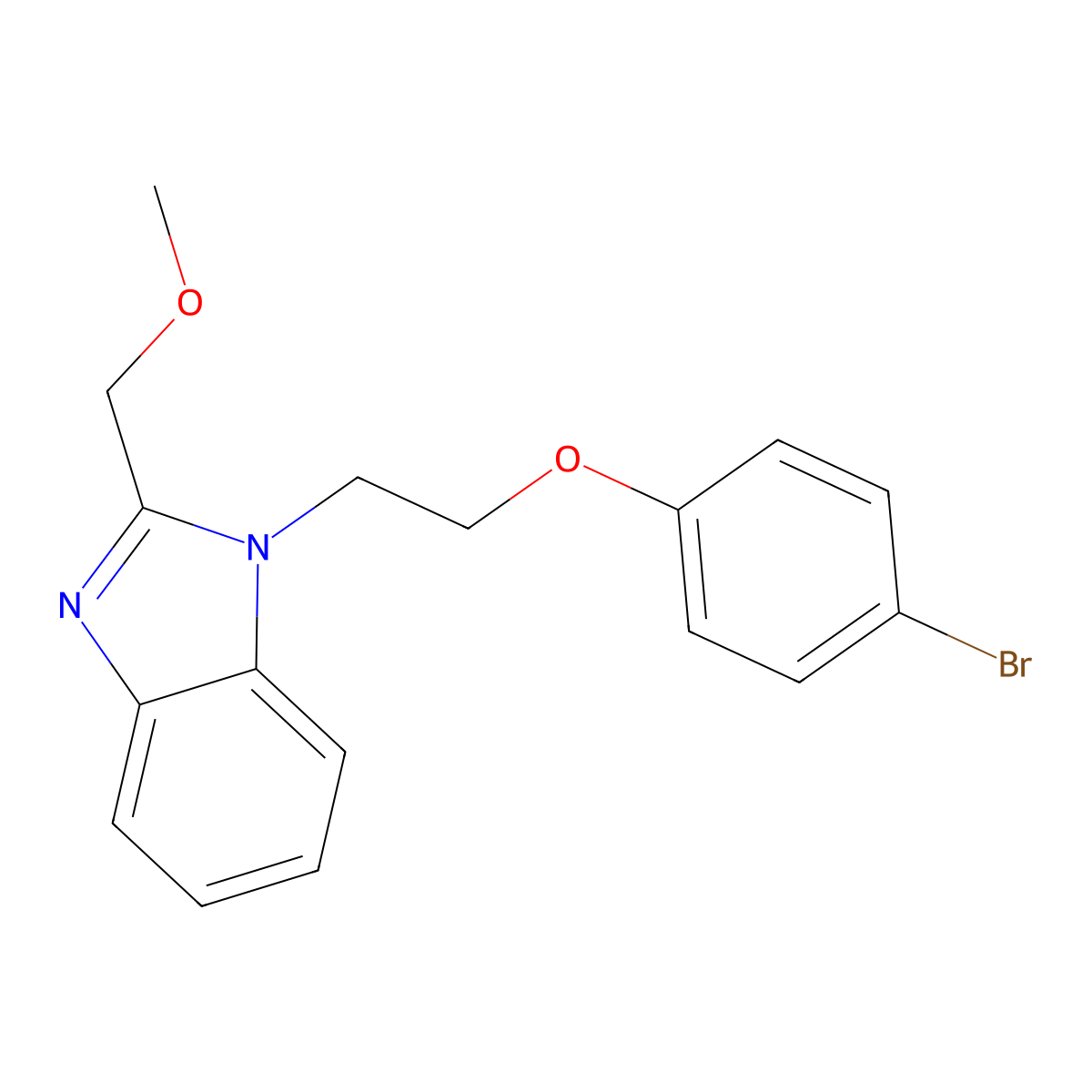 1-[2-(4-Bromophenoxy)ethyl]-2-(methoxymethyl)benzimidazole molecular structure, CAS 667431-58-5