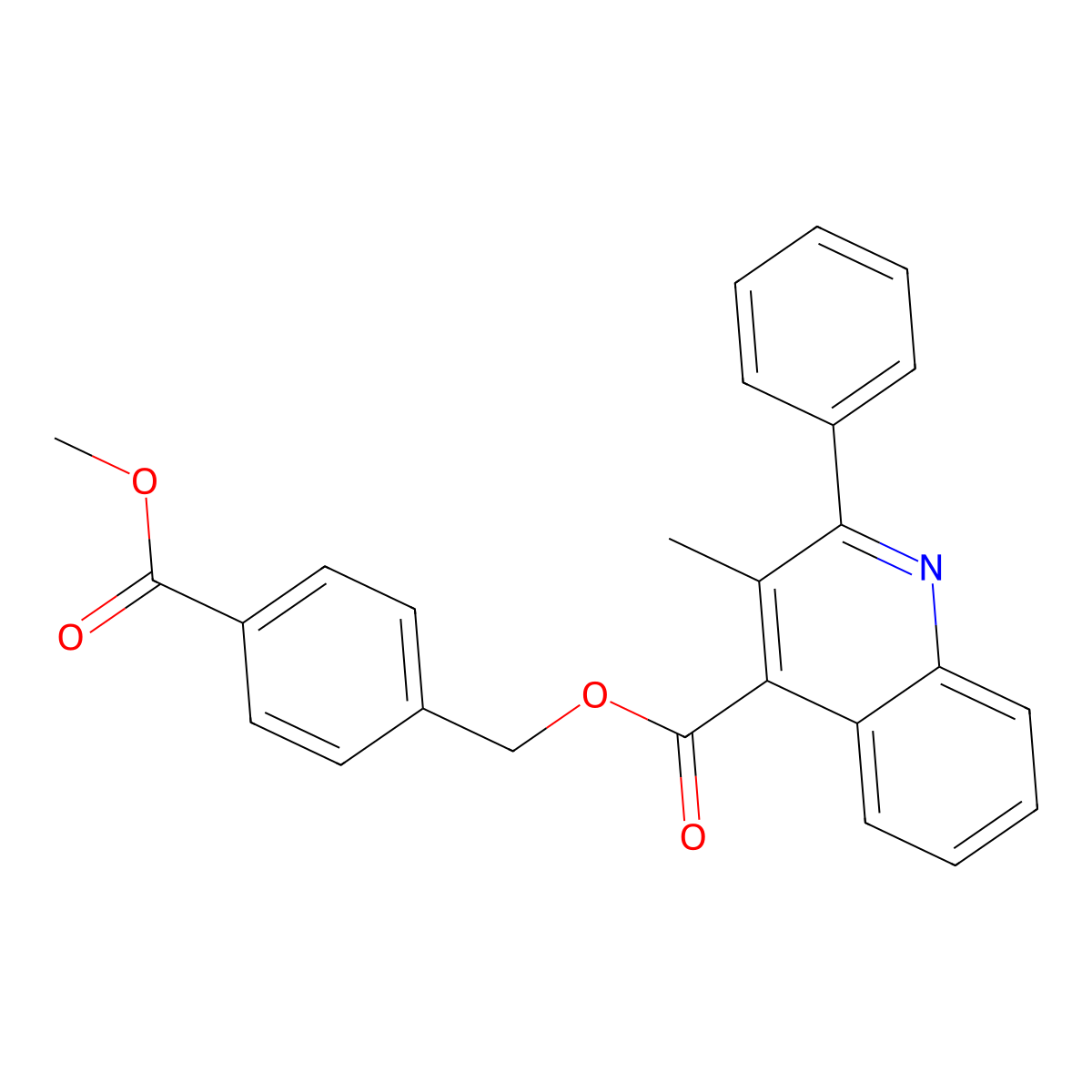 4-(Methoxycarbonyl)benzyl 3-methyl-2-phenyl-4-quinolinecarboxylate molecular structure, CAS 667432-07-7