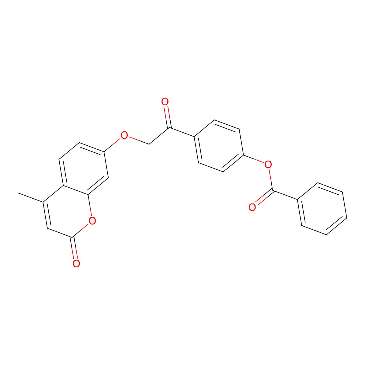 4-{2-[(4-methyl-2-oxo-2H-chromen-7-yl)oxy]acetyl}phenyl benzoate molecular structure, CAS 667432-47-5