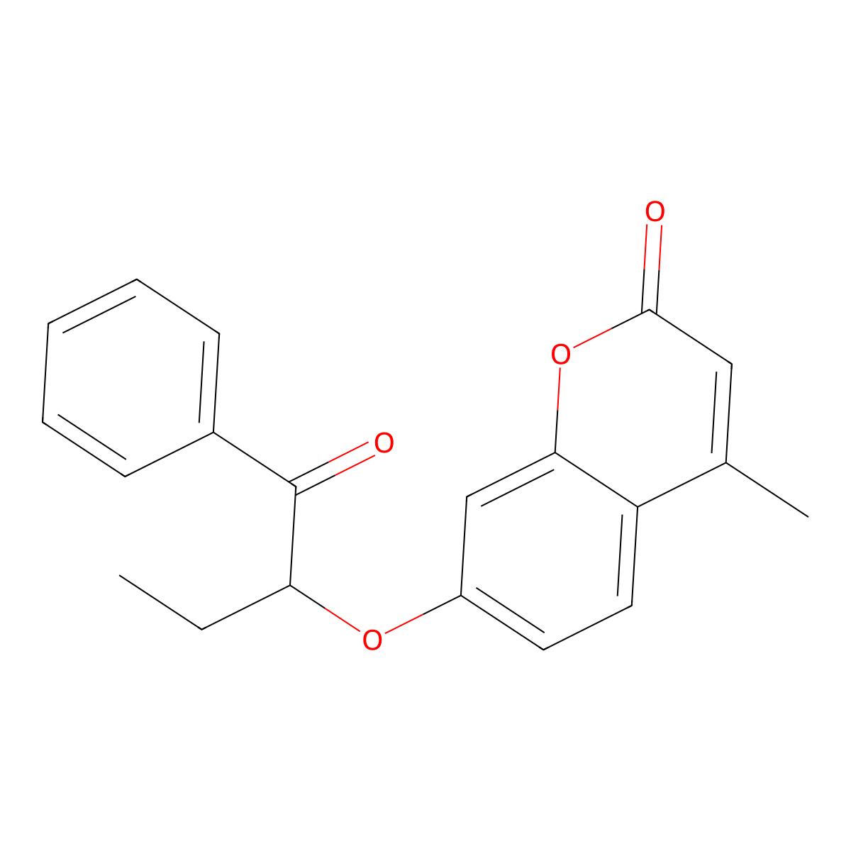 7-(1-benzoylpropoxy)-4-methyl-2H-chromen-2-one molecular structure, CAS 667432-49-7