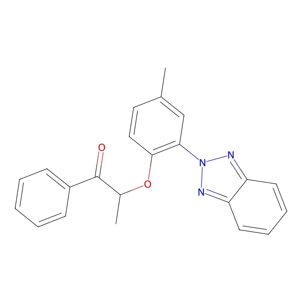 2-[2-(Benzotriazol-2-yl)-4-methylphenoxy]-1-phenylpropan-1-one molecular structure, CAS 667432-57-7