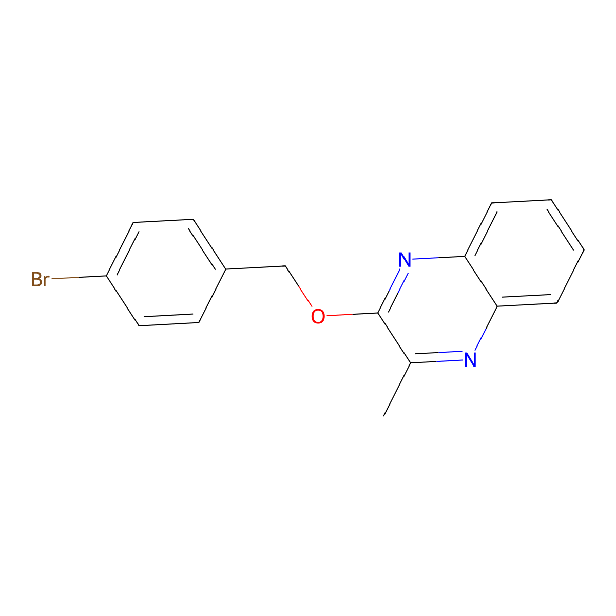 2-[(4-Bromobenzyl)oxy]-3-methylquinoxaline molecular structure, CAS 667432-65-7