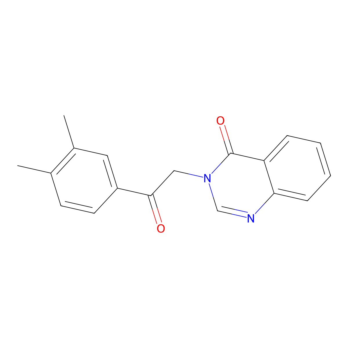 3-[2-(3,4-Dimethylphenyl)-2-oxoethyl]quinazolin-4-one molecular structure, CAS 667432-66-8