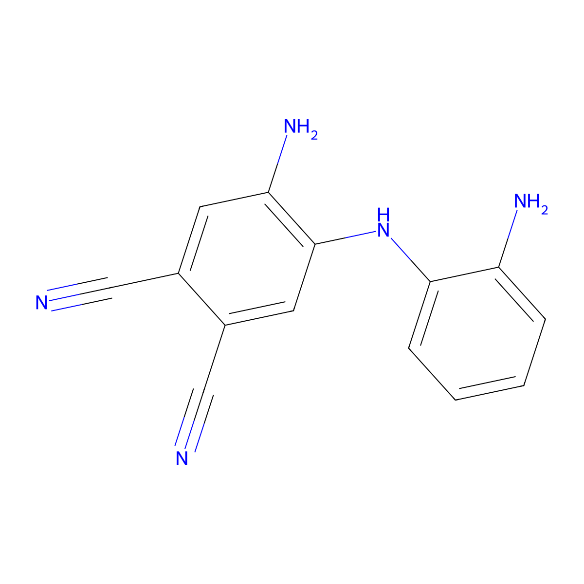 4-Amino-5-(2-aminoanilino)phthalonitrile molecular structure, CAS 667432-67-9