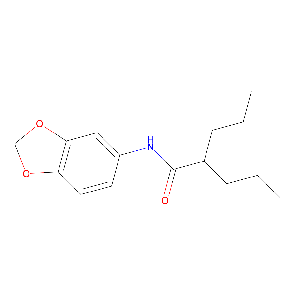N-(1,3-benzodioxol-5-yl)-2-propylpentanamide molecular structure, CAS 667434-64-2