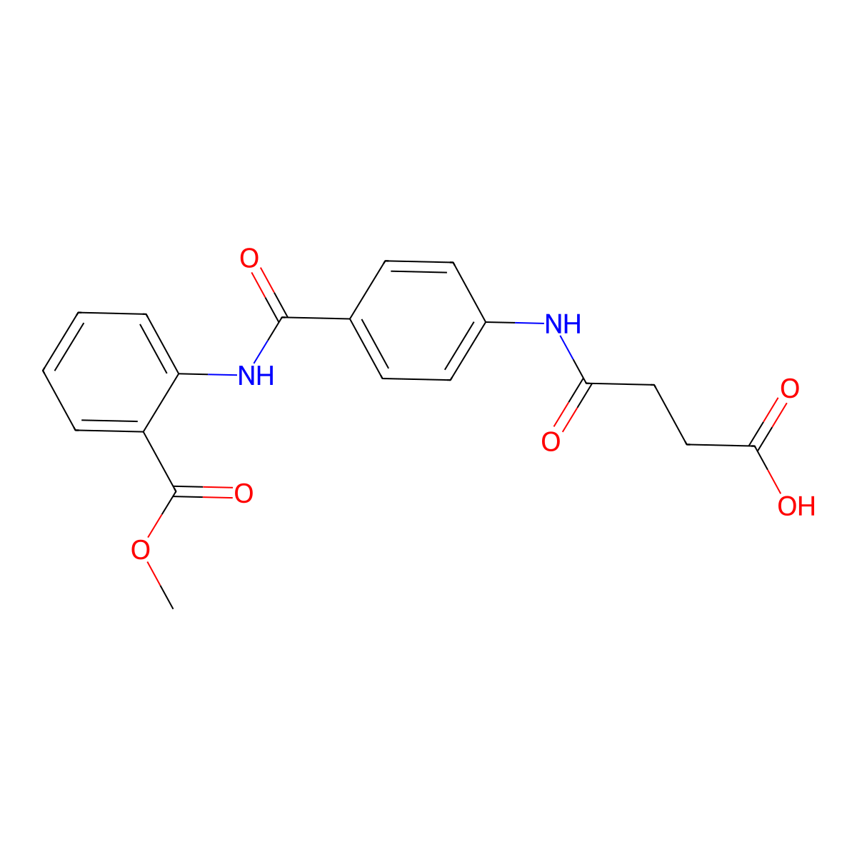 4-((4-((2-(Methoxycarbonyl)phenyl)carbamoyl)phenyl)amino)-4-oxobutanoic acid molecular structure, CAS 667435-31-6
