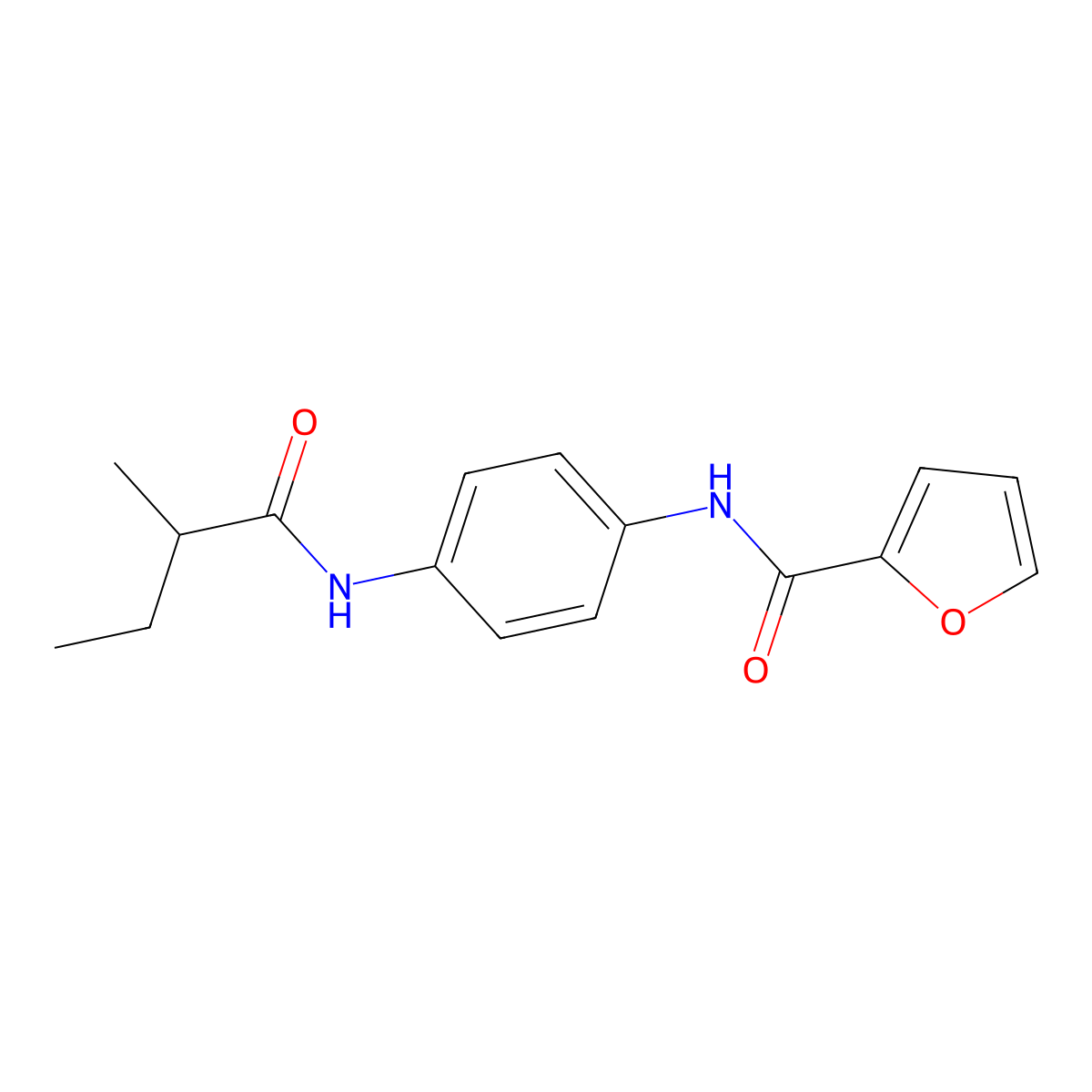 N-[4-(2-methylbutanoylamino)phenyl]furan-2-carboxamide molecular structure, CAS 667435-36-1