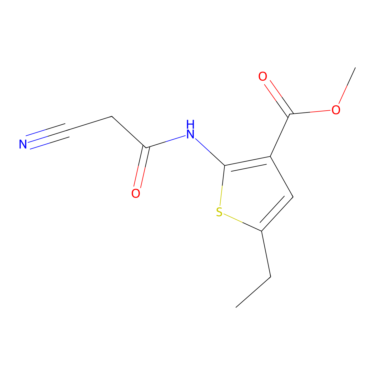 Methyl 2-[(cyanoacetyl)amino]-5-ethylthiophene-3-carboxylate molecular structure, CAS 667435-71-4