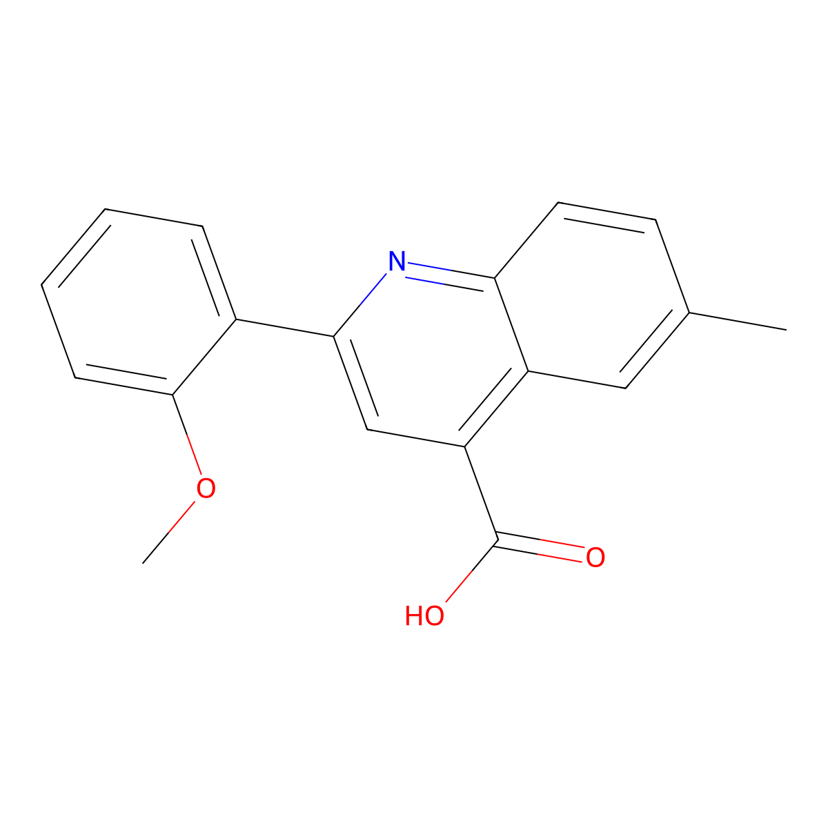 2-(2-Methoxyphenyl)-6-methylquinoline-4-carboxylic acid molecular structure, CAS 667435-77-0