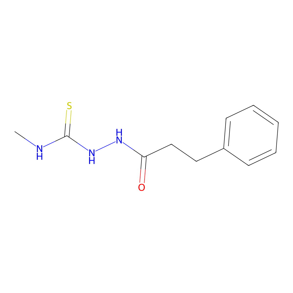 N-methyl-2-(3-phenylpropanoyl)hydrazinecarbothioamide molecular structure, CAS 667435-86-1