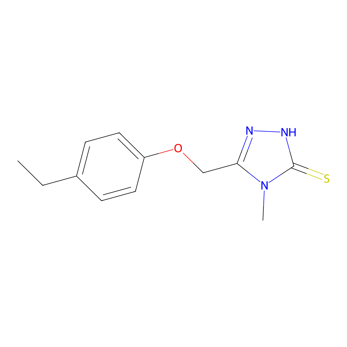 5-[(4-ethylphenoxy)methyl]-4-methyl-4H-1,2,4-triazole-3-thiol molecular structure, CAS 667435-97-4