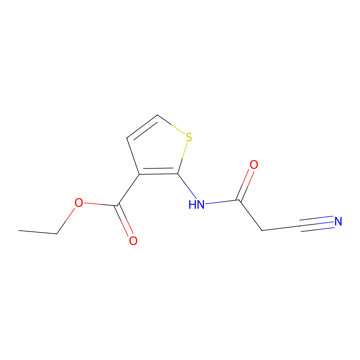 Ethyl 2-[(cyanoacetyl)amino]thiophene-3-carboxylate molecular structure, CAS 667436-00-2