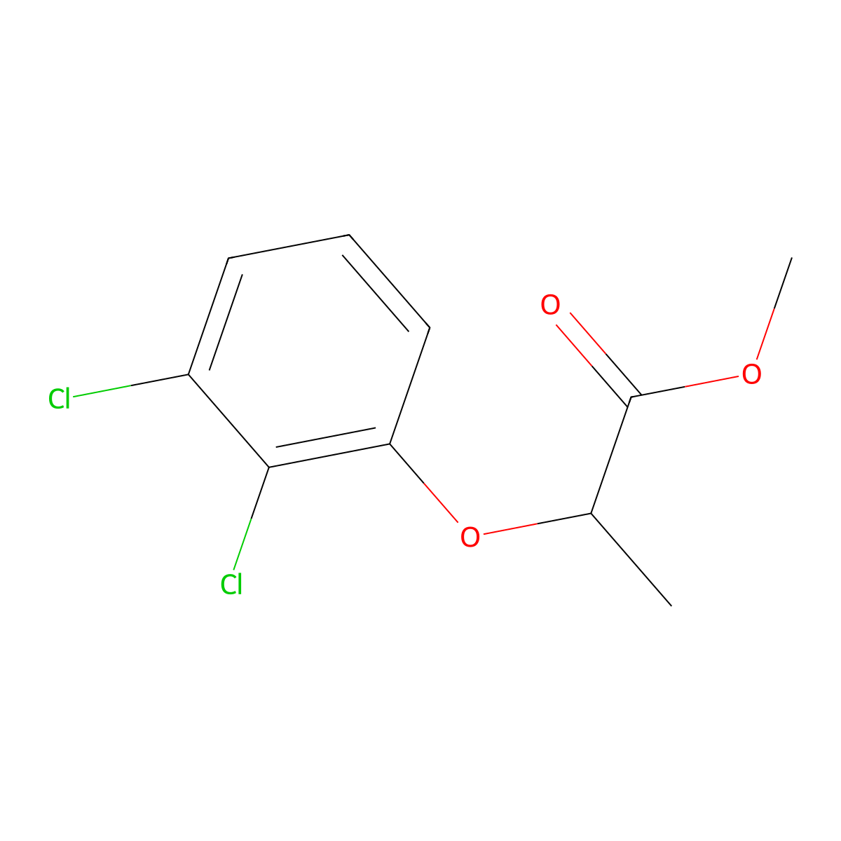 Methyl 2-(2,3-dichlorophenoxy)propanoate molecular structure, CAS 667436-07-9