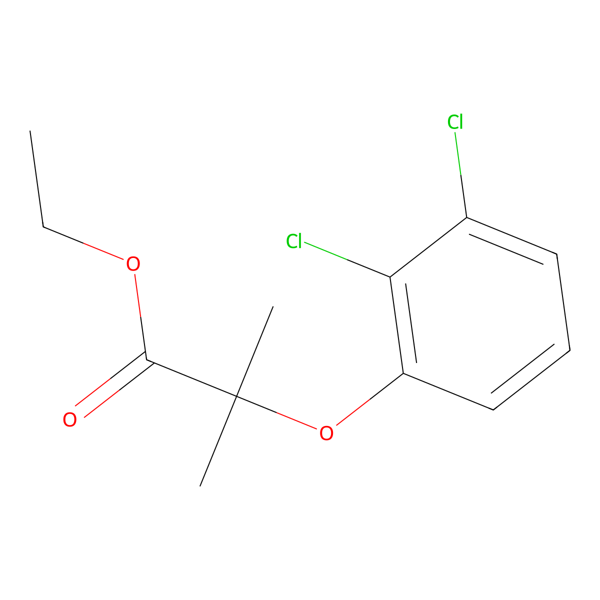 Ethyl 2-(2,3-dichlorophenoxy)-2-methylpropanoate molecular structure, CAS 667436-08-0