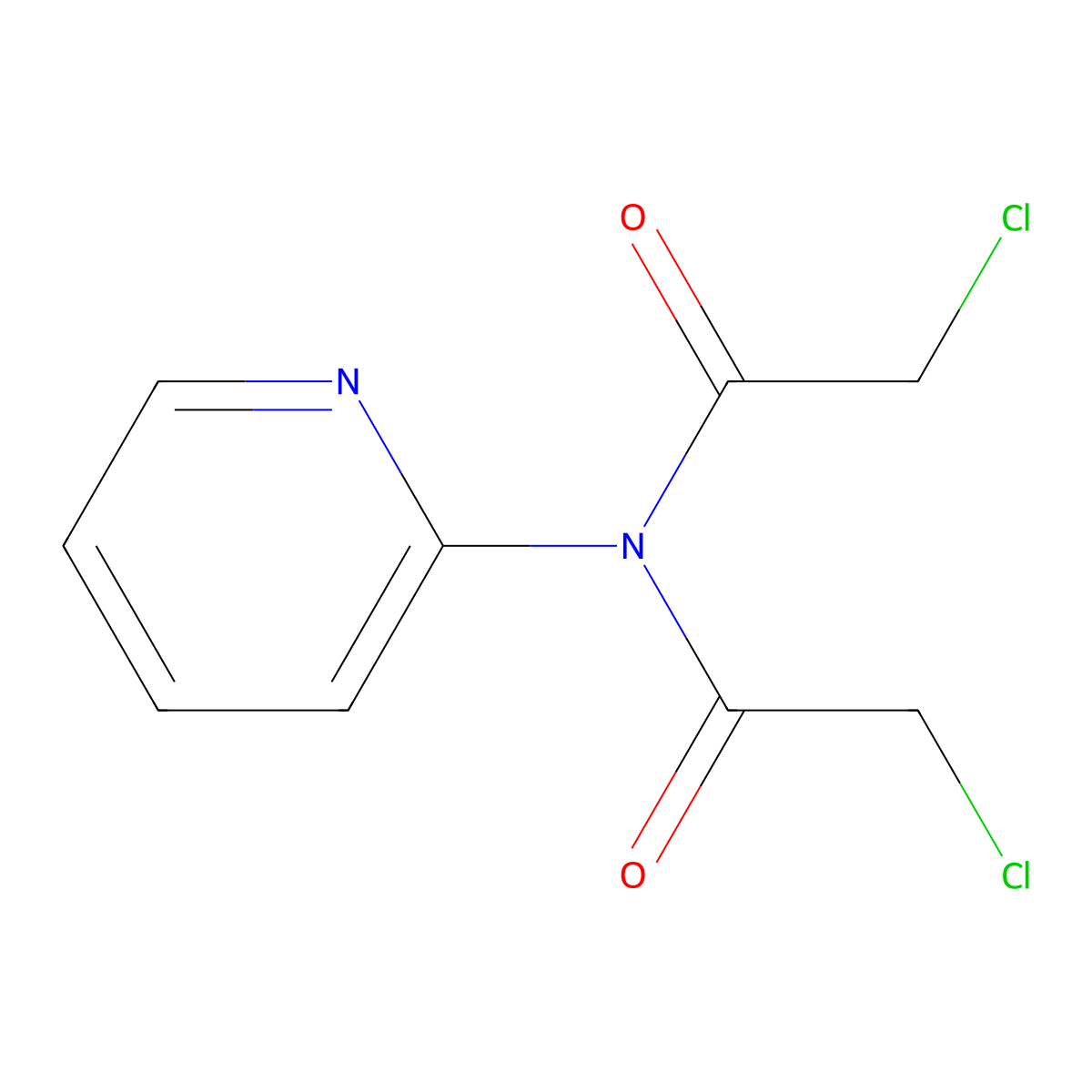2-chloro-N-(chloroacetyl)-N-(pyridin-2-yl)acetamide molecular structure, CAS 667436-16-0