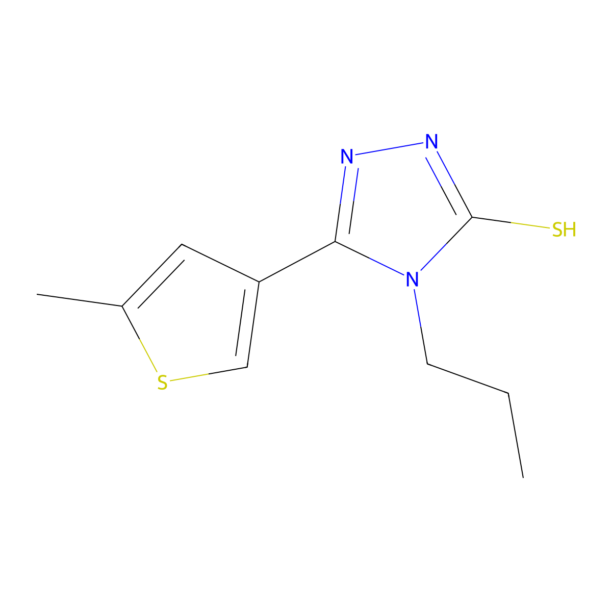 5-(5-methylthien-3-yl)-4-propyl-4H-1,2,4-triazole-3-thiol molecular structure, CAS 667436-25-1