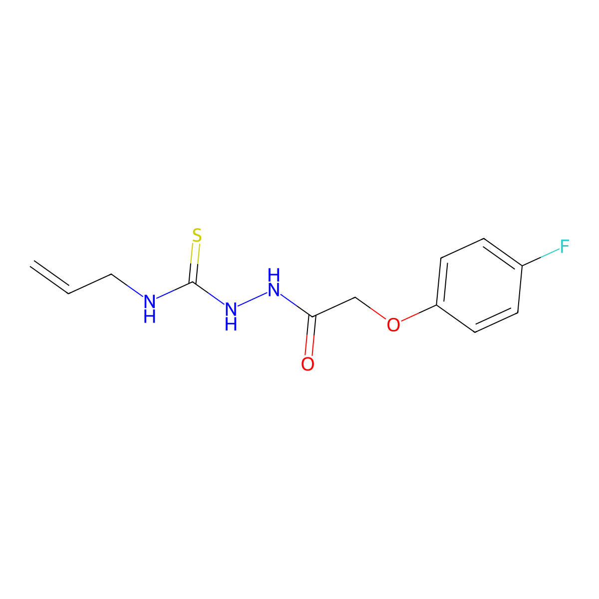2-[(4-fluorophenoxy)acetyl]-N-(prop-2-en-1-yl)hydrazinecarbothioamide molecular structure, CAS 667436-32-0