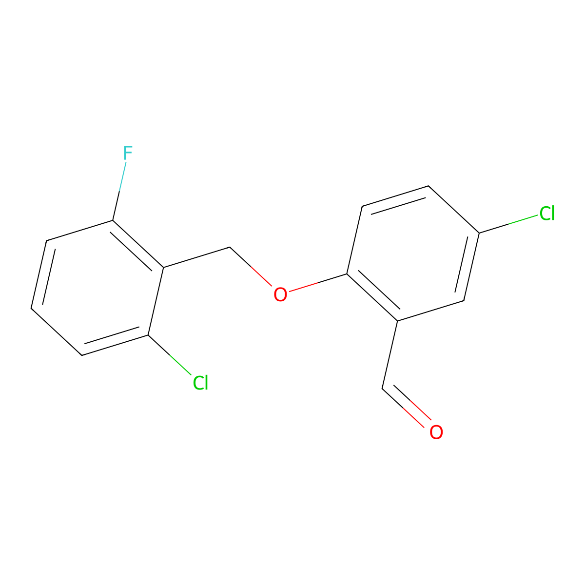 5-Chloro-2-[(2-chloro-6-fluorobenzyl)oxy]benzaldehyde molecular structure, CAS 667436-65-9