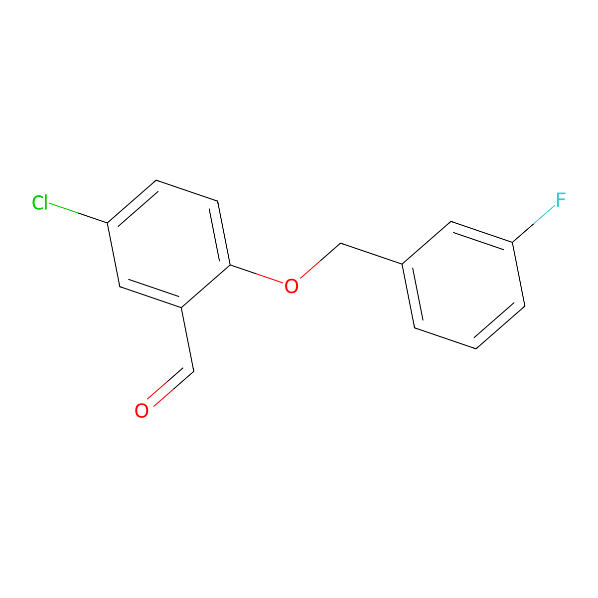 5-Chloro-2-[(3-fluorobenzyl)oxy]benzaldehyde molecular structure, CAS 667437-25-4