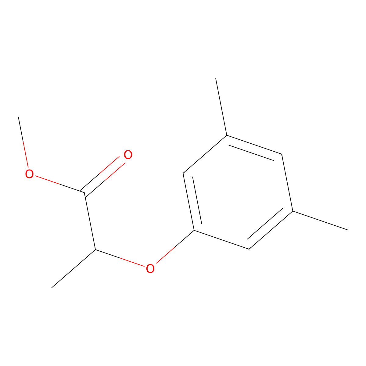 Methyl 2-(3,5-dimethylphenoxy)propanoate molecular structure, CAS 667437-46-9