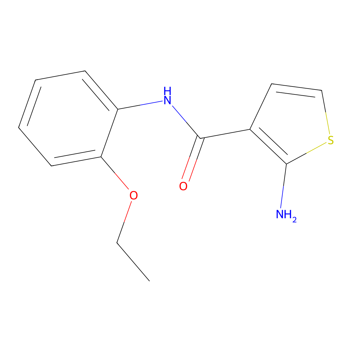 2-amino-N-(2-ethoxyphenyl)thiophene-3-carboxamide molecular structure, CAS 667437-51-6