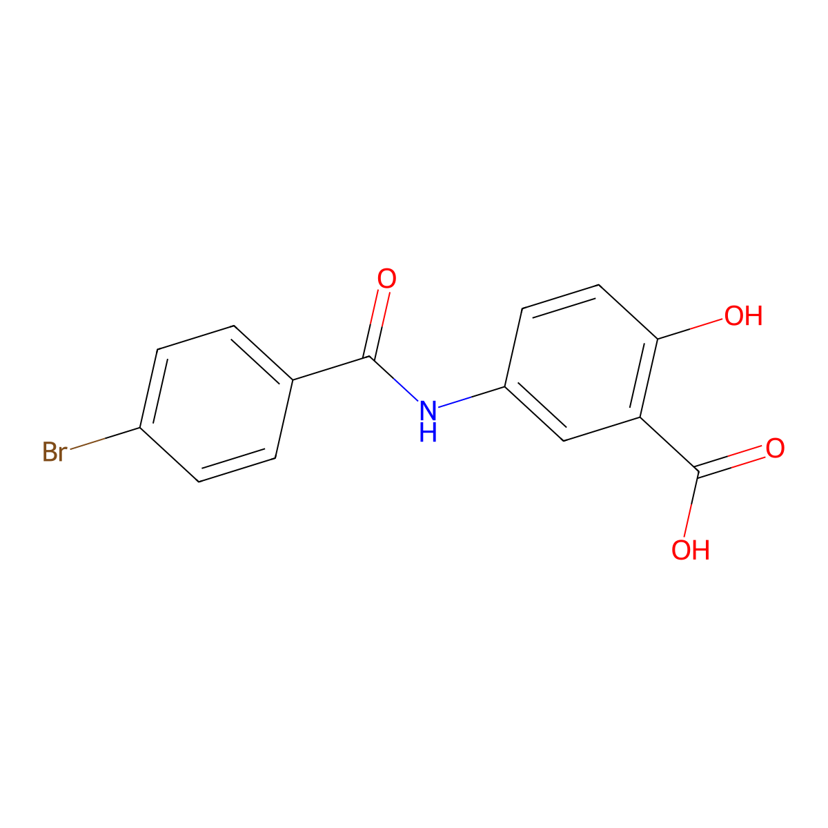 5-[(4-Bromobenzoyl)amino]-2-hydroxybenzoic acid molecular structure, CAS 667437-54-9