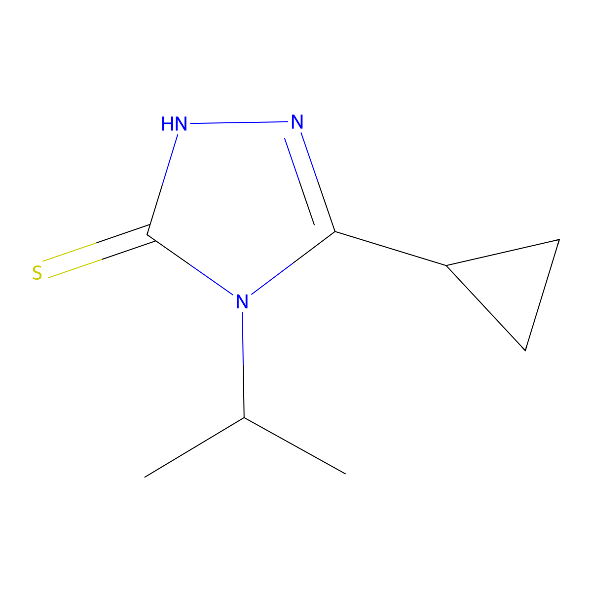 5-cyclopropyl-4-isopropyl-4H-1,2,4-triazole-3-thiol molecular structure, CAS 667437-60-7